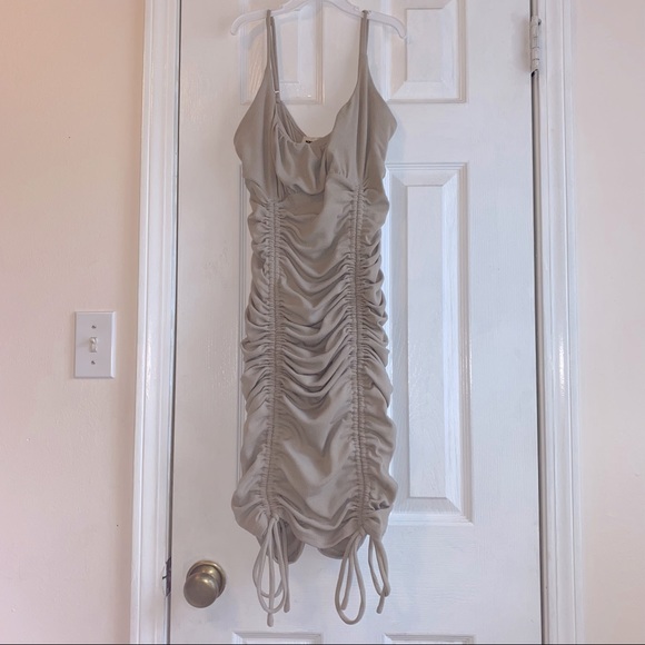 Fashion Nova Rebecca Ruched Mini Dress - Nude - Picture 4 of 6